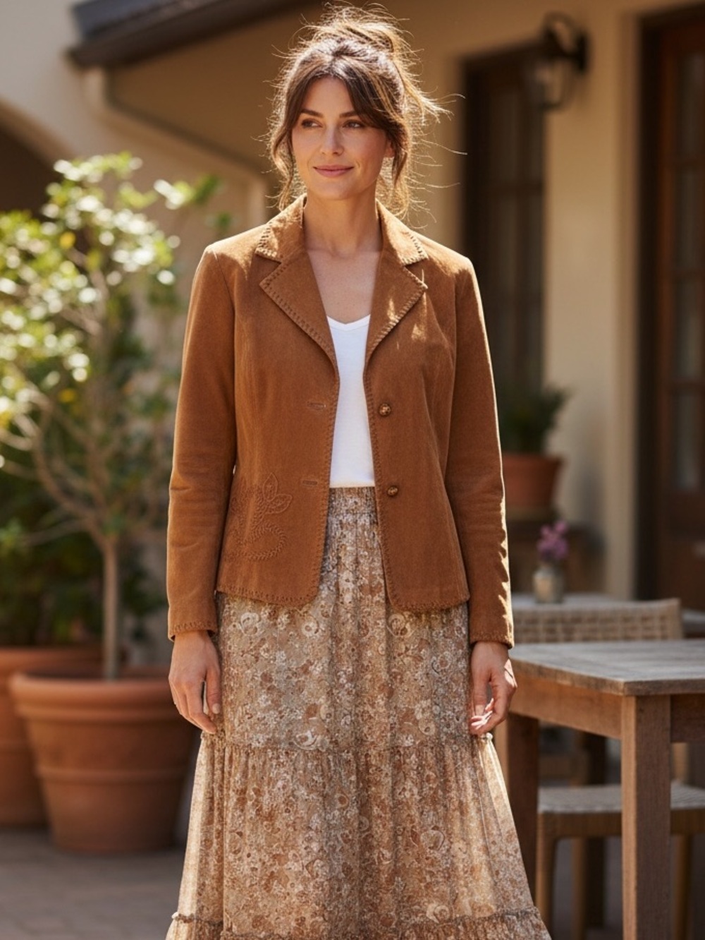 Wilsons Leather Women’s Vintage Suede Bohemian Jacket Size-M EUC